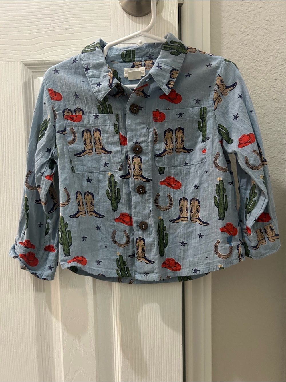 Blue Rooster Western adventure shirt 2Y